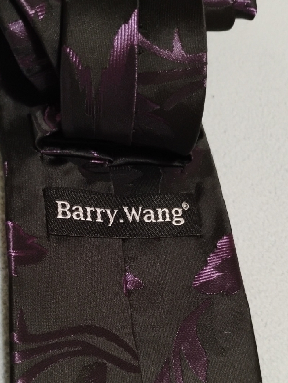 BARRY WANG TIE WITH MATCHING CUFFLINKS - Picture 2 of 8